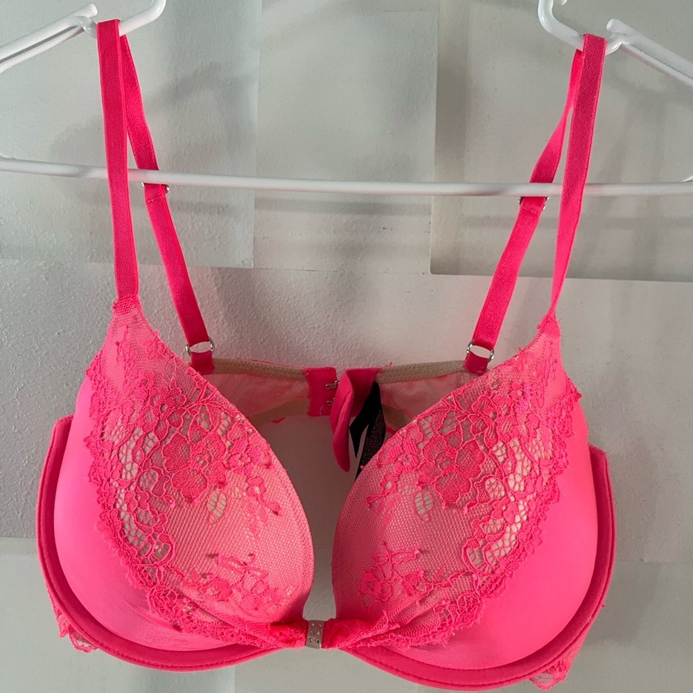 Hot pink lace Victoria secret bra